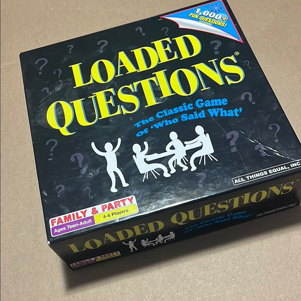 Loaded Questions Board Game All Things Equal Inc Complete Except for 1 Pencil
